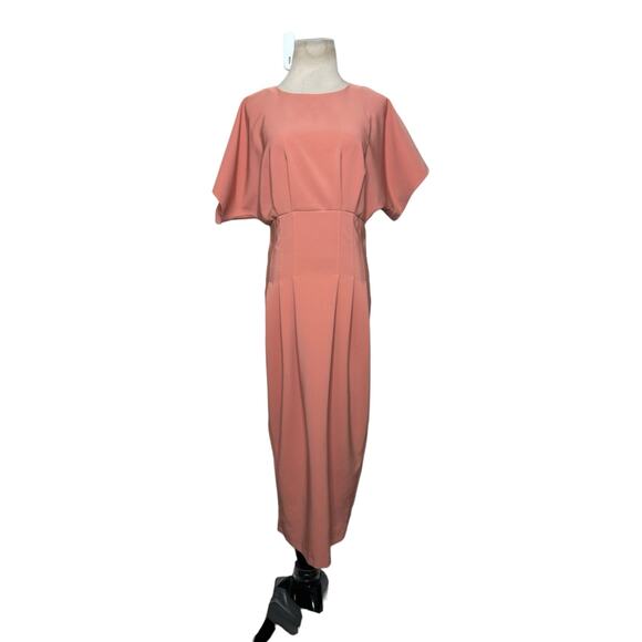 Asos melon short sleeves front pleated midi dress size 6 - Picture 16 of 16